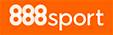 888 sport logo white text on orange background