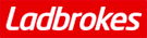 Ladbrokes logo white text on red